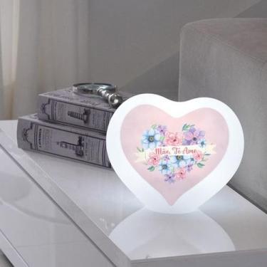 Imagem de Luminária Coração Mãe Floral LED - DESEMBRULHA, Bivolt