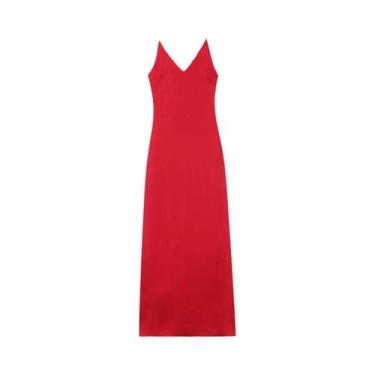 Imagem de Vestido Maxi Amarelo Sem Mangas Com Decote Em V Para Mulheres, Elegant