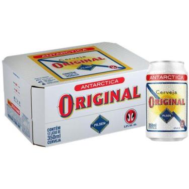 Imagem de Cerveja Antarctica Original Pilsen 12 Unidades  - Lata 350ml