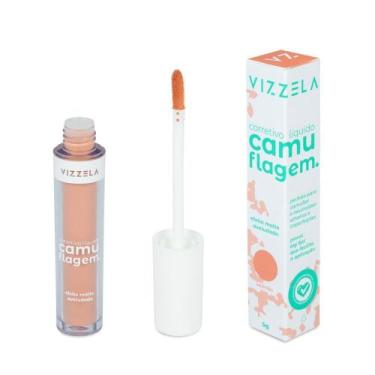Imagem de Corretivo Líquido Matte Vizzela - Camuflagem Verde, Amarelo, Salmão e 