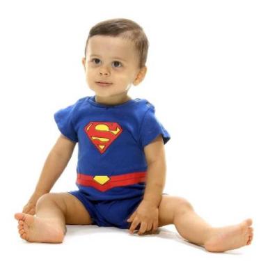Imagem de Fantasia Body Bebê Super Homem Mêsversário Super Heróis DC - Sulameric