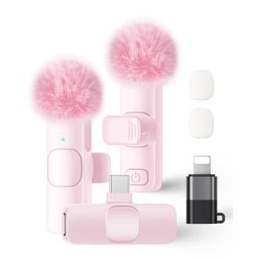 Imagem de Microfone de lapela sem fio para iPhone, iPad e telefone Android, paco