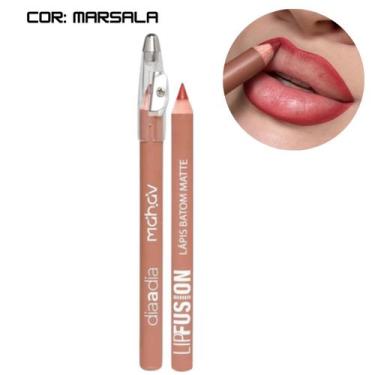 Imagem de Lápis Labial Batom Cintilante Lip Fusion com Apontador Mahav Cor:Marsa