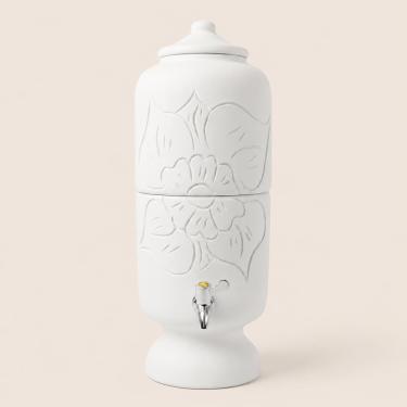 Imagem de Filtro De Barro Bebedouro Bancada Gourmet Cozinha Branco 6l