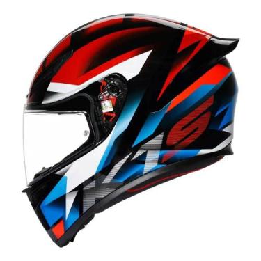 Imagem de Capacete AGV K1S Fastlap Preto Azul e Vermelho Cor:Preto+AzulTamanho:6