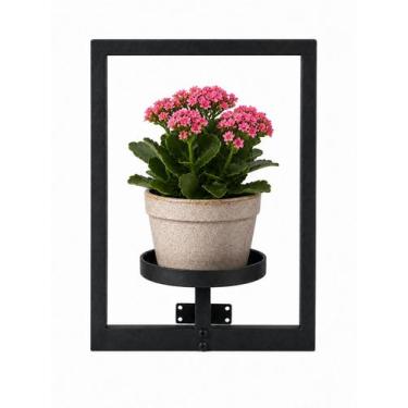 Imagem de Suporte de Vasos Estilo Moldura para Parede 40x30cm Preto - Montar & P