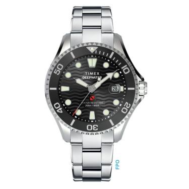 Imagem de Relógio Masculino Timex Deepwater Meridian Analógico em Aço Inox com Resistência à Água Prata Iconnect By Timex