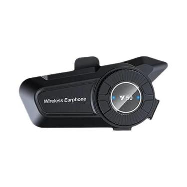 Imagem de Fone De Ouvido Bluetooth Para Capacete De Moto Y50 1800mAh Com Longa D