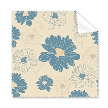 Imagem de Flor planta azul crisântemo pano de limpeza de tela de telefone limpador de óculos 5 peças