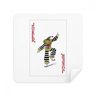 Imagem de Tecido de camurça com estampa de cartas de baralho Red Coringa, 2 unidades