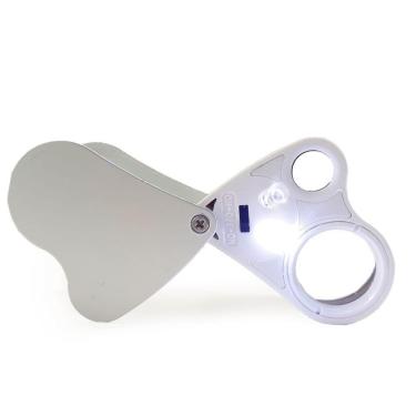 Imagem de Lupa Bolso Lente Dupla Ampliação 30x22mm E 60x12mm