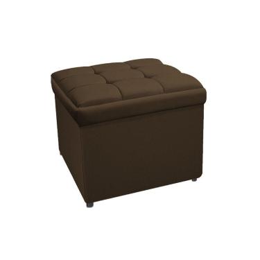 Imagem de Calçadeira Copenhague 100cm Solteiro Suede Marrom Adj Decor