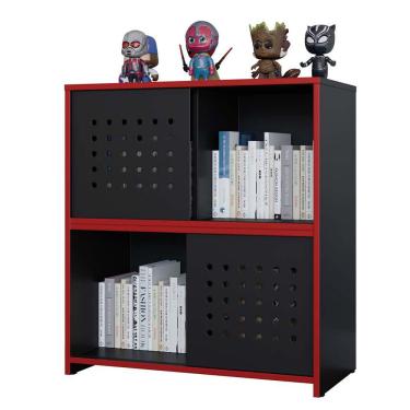 Imagem de Estante Armário Gamer Escritório 2 Porta Pixel Preto Caemmun