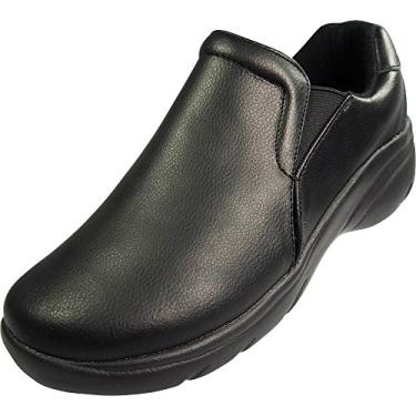 Imagem de Natural Uniforms – Sapatos femininos de couro premium – Médicos, dentais, para amamentação – Sola de borracha, Preto, 6.5