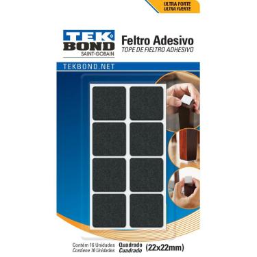 Imagem de Kit 32 Feltro Protetor Adesivo Pé Sofá Cadeira Mesa Tekbond