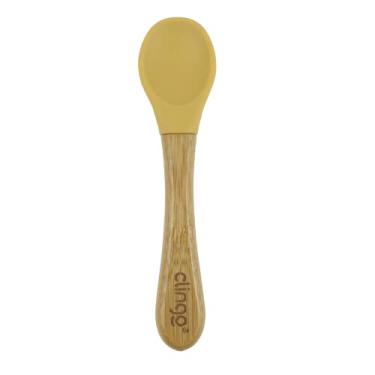 Imagem de Clingo Colher De Bambu E Silicone Mostarda