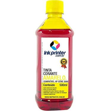 Imagem de Tinta Inkprinter Amarela para Recarga de Cartucho de Impressora Hp (500ml)