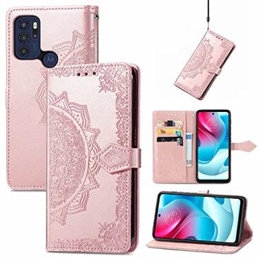 Imagem de YUNCHAO Caixa de telefone Para Motorola Moto G60S Mandala Armazenamento Padrão Horizontal Caso de Couro com Slots & Card Slots & Wallet & Cornyard capa para celular