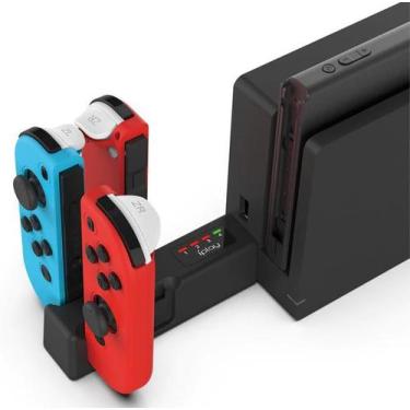 Imagem de Dock Carregador Joycon Para Nintendo Switch 4 Slots Compacto - Iplay
