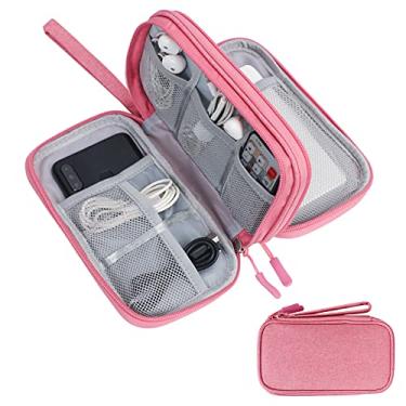 Imagem de Skycase Estojo de viagem organizador eletrônico – Bolsas de viagem à prova d'água para organização, organizador de cabos, bolsa de armazenamento de camada dupla multifuncional para acessórios