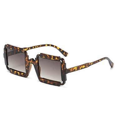 Imagem de Óculos de sol quadrado design de luxo steampunk masculino pequeno oco óculos de sol feminino sombras uv400 óculos gafas de sol, 7, tamanho único