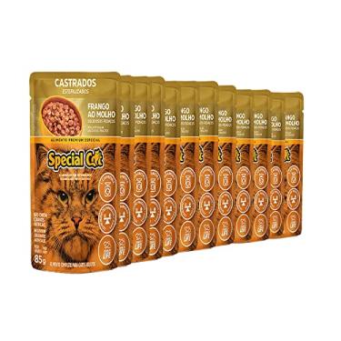 Imagem de KIT 12 Ração Special Cat Sache Gatos Castrados Frango 85g
