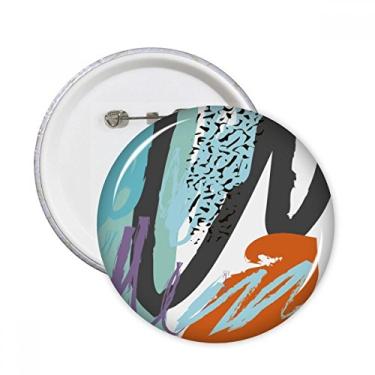 Imagem de Enthusiasm Arte Abstrata Plantas Alfinetes Redondos Emblema Botão Decoração Acessório 5 peças