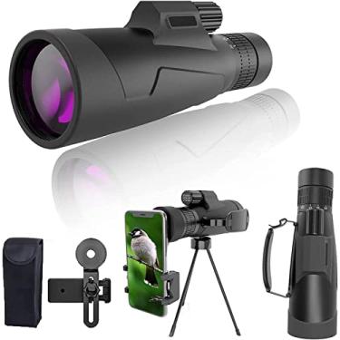 Imagem de Telescópio Monocular, Monocular HD 30x50 com Tripé para Suporte de Smartphone, Monocular de Alta Definição para Adultos para Observação de Pássaros na Vida Selvagem, Acampamento e Caminhada