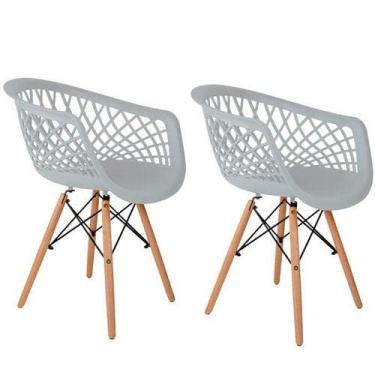 Imagem de CADEIRA WEB DSW MADEIRA CX 2 - PP BRANCO