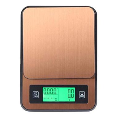 Imagem de balança alimentar digital balança de cozinha digital com comida e balança de café com temporizador, balança alimentar multifuncional, balança de cozinha 10kg / 1g