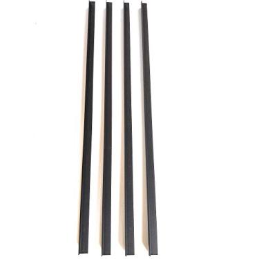 Imagem de Trilho de arquivo de PVC para pendurar com detalhes personalizados para laterais de gaveta de 1,27 m, preto longo (vendido em pares), 2 Pairs (4 Units)