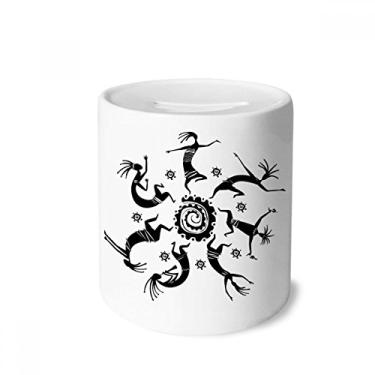 Imagem de DIYthinker Celebrate Outline Mexicano Totems Caixa de Dinheiro Caixa de Cerâmica Porta-Moedas Presente Porquinho