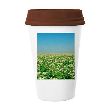 Imagem de Cenário da natureza ciência florestal verde céu caneca de café copo cerâmica tampa