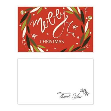 Imagem de Ilustração de folha de guirlanda colorida de Natal, cartão de agradecimento, papel de aniversário, agradecimento de casamento