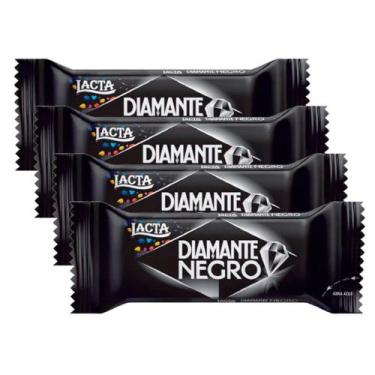 Imagem de Kit 4X 20G Chocolate Lacta Diamante Negro