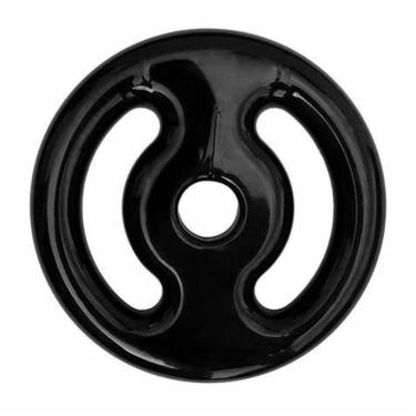 Imagem de Anilha Emborrachada Academia Vazada Preto Alux Sports 2Kg-Unissex