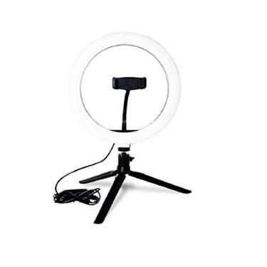 Imagem de Mini Tripe Iluminador Ring Light 20cm com Suporte Celular Universal Selfie Youtuber Grava��o