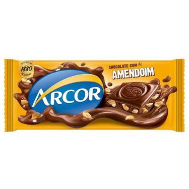 Imagem de Chocolate Ao Leite Com Amendoim Arcor Pacote 80 G