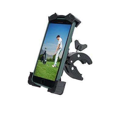 Imagem de ACCTOLF Suporte de telefone para carrinho de golfe, suporte de celular ajustável para carrinho de golfe/carrinho de empurrar/taco de golfe/mastro de bandeira, braçadeira de telefone celular que não balança para iPhone 13/12/11 Pro Max, Galaxy S10/S9