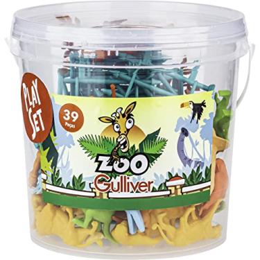 Imagem de Balde de Zoológico Com 39 Itens Gulliver - 1040, GNA, Multicor