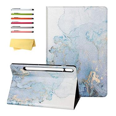 Imagem de UUcovers Capa para Samsung Galaxy Tab S8 Plus/S8+ de 12,4 polegadas 2022 (SM-X800/X806)/Tab S7+/S7 Plus 12,5 polegadas 2020 (SM-T970/T975/T976/T978) para Tab S7 FE 2021 (SM-T77777777 30 / T7 33/T736/T738), mármore dourado