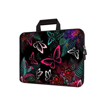 Imagem de Bolsa de transporte para laptop de 11,6" 12" 12" 12" 12,5" 12,5" capa para notebook Chromebook bolsa Ultrabook capa de neoprene adequada para Apple MacBook Air, Samsung, Google, Acer, HP, Dell, Lenovo Asus (borboleta)