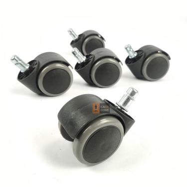 Imagem de Rodizio 5 Unidade Anti-Risco PU para Cadeira Escritório 50mm - Squadro