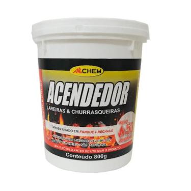 Imagem de ACENDEDOR DE CARVAO LAREIRA CHURRASQUEIRA LENHA ALLCHEM 800g