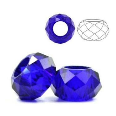 Imagem de Berloque Facetado Azul Royal Acrílico Vidro - sem marca