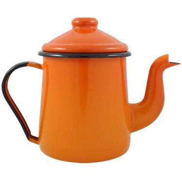 Imagem de Bule esmaltado 1 Litro Nº12 Ewel - Laranja - Ewel Esmaltado