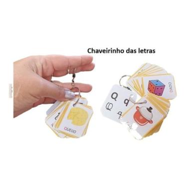 Imagem de Chaveiro Com Letras De Bolso Para Crianças Alfabeto Móvel - T&D JOGOS 