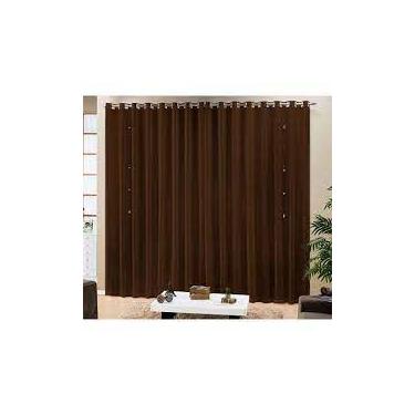 Imagem de Cortina Seda Amassada Dublin 4mx2,80m Sem Forro Para Varão com ILHOS -