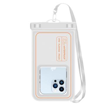 Imagem de KCEASUA Bolsa de telefone flutuante à prova d'água IPX8 à prova d'água para iPhone 16 15 Pro Max 14 Plus 13 12 11 XR XS SE Galaxy S24 S23 S22 FE até 18 cm, bolsa seca à prova d'água para caiaque de