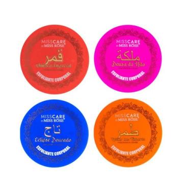 Imagem de Kit 4 Creme Esfoliante Corporal Fragrância Árabe Miss Rôse 250gr cada